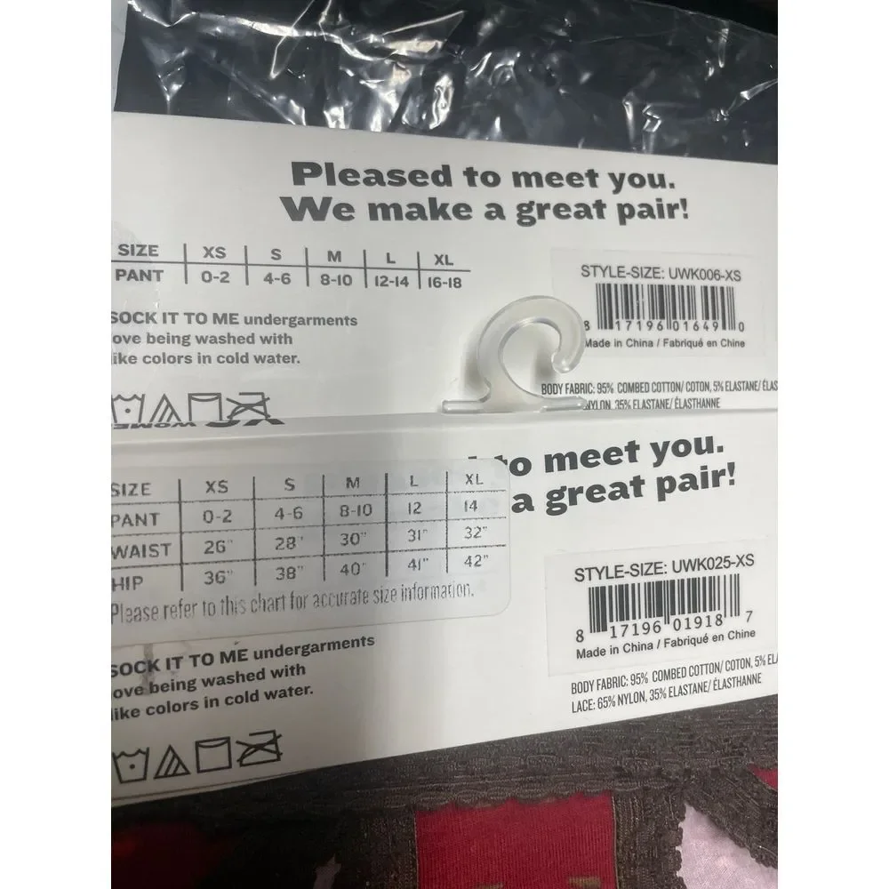 Sock‎ it to me low rise women bikini underwear hearts unicorn peacock XS